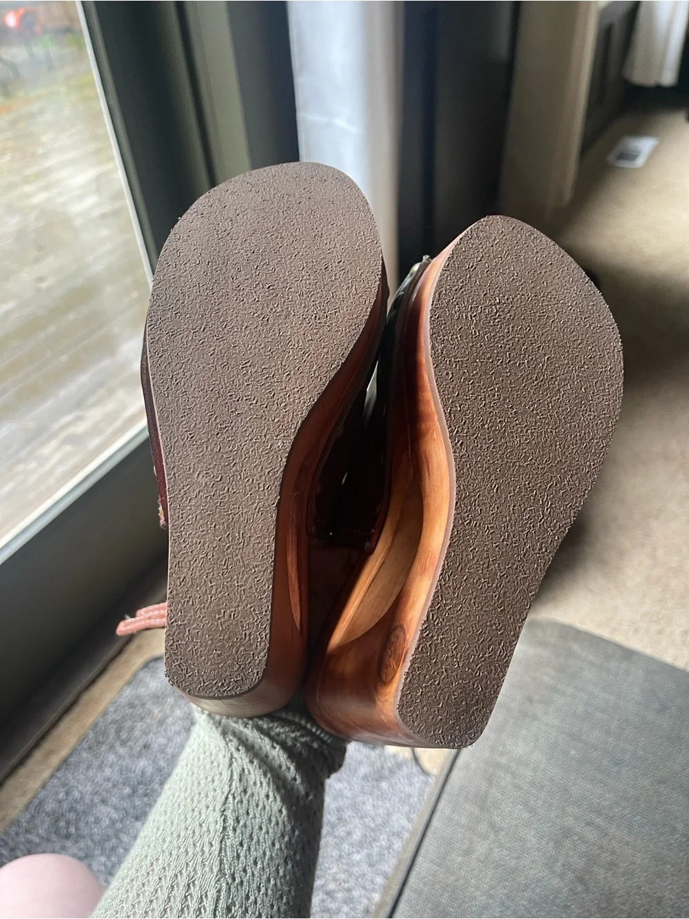 Bed Stu Imelda Bird of Paradise Learher Platform Wedge Slingbacks